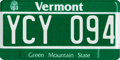 VT license plate YCY094