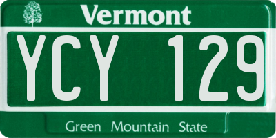 VT license plate YCY129
