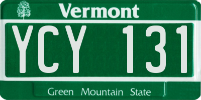 VT license plate YCY131