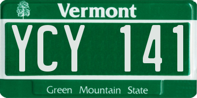 VT license plate YCY141