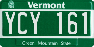 VT license plate YCY161