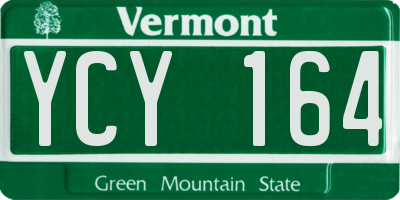VT license plate YCY164