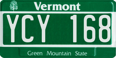 VT license plate YCY168