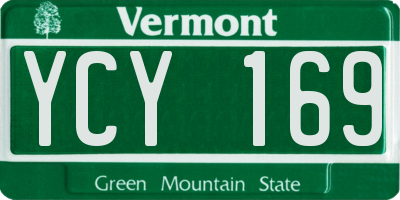 VT license plate YCY169