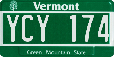 VT license plate YCY174