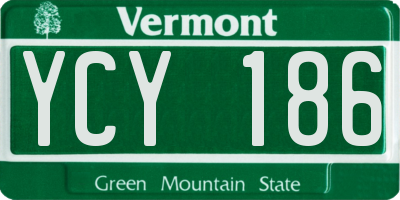 VT license plate YCY186