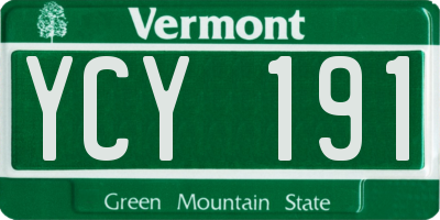 VT license plate YCY191