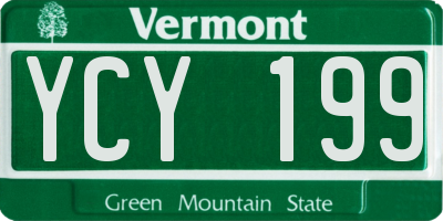 VT license plate YCY199