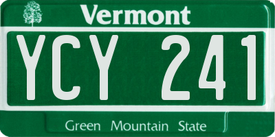 VT license plate YCY241