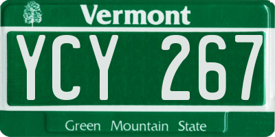 VT license plate YCY267