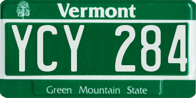 VT license plate YCY284