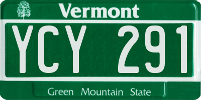 VT license plate YCY291