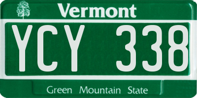 VT license plate YCY338