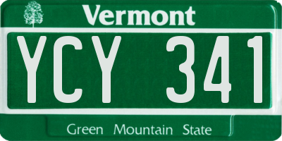 VT license plate YCY341