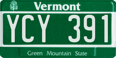 VT license plate YCY391