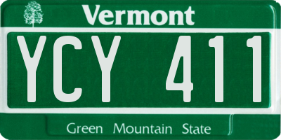 VT license plate YCY411