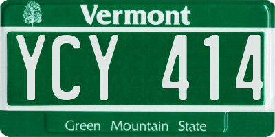 VT license plate YCY414