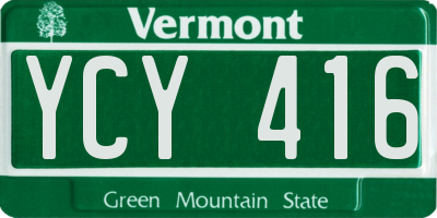 VT license plate YCY416