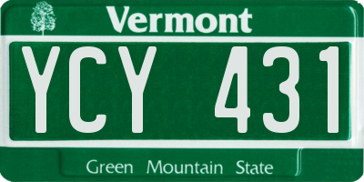 VT license plate YCY431