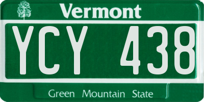 VT license plate YCY438