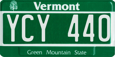 VT license plate YCY440
