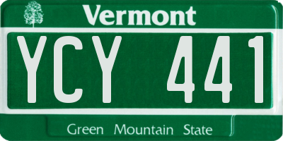 VT license plate YCY441