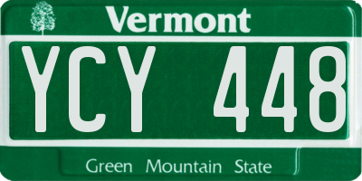 VT license plate YCY448