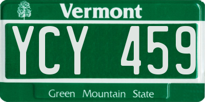 VT license plate YCY459