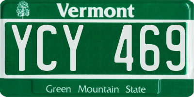 VT license plate YCY469