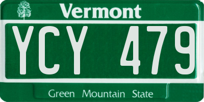 VT license plate YCY479