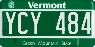 VT license plate YCY484