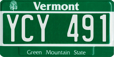 VT license plate YCY491