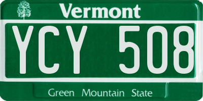 VT license plate YCY508