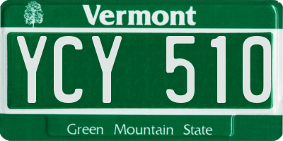 VT license plate YCY510