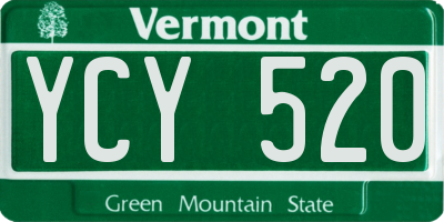 VT license plate YCY520