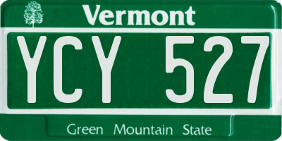 VT license plate YCY527