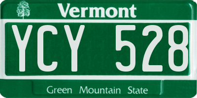 VT license plate YCY528