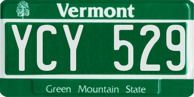 VT license plate YCY529