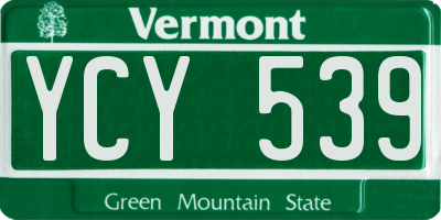 VT license plate YCY539