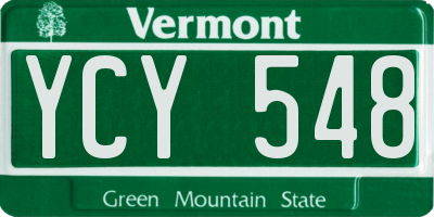 VT license plate YCY548