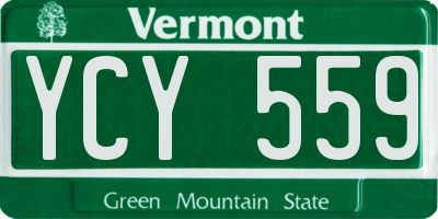 VT license plate YCY559