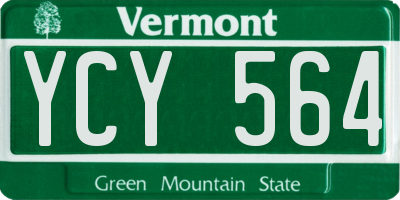 VT license plate YCY564