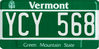 VT license plate YCY568