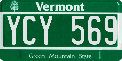 VT license plate YCY569