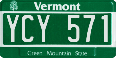 VT license plate YCY571