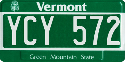 VT license plate YCY572