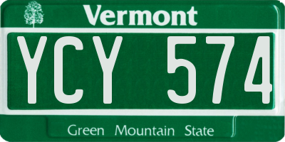 VT license plate YCY574