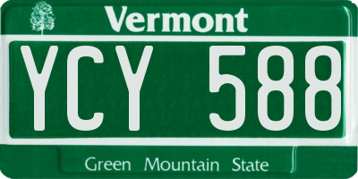 VT license plate YCY588