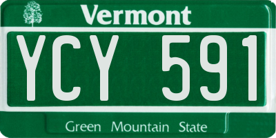 VT license plate YCY591