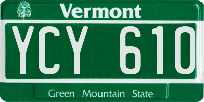 VT license plate YCY610
